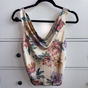 ISO Abercrombie & Fitch Cowl Neck Floral Top